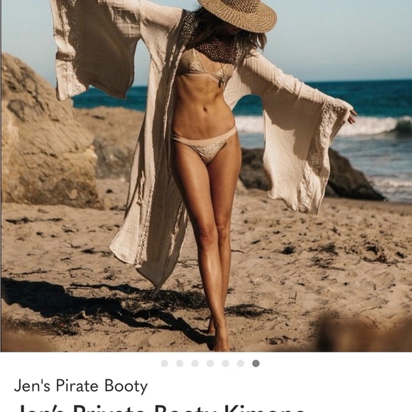 Jen’s Pirate Booty Wood Creek Kimono in EUC size L in cream - off white - Picture 2 of 5